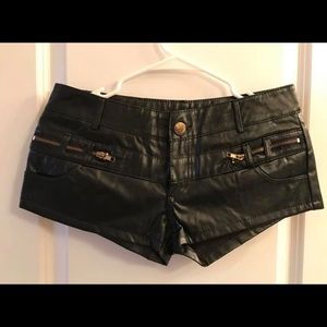 leather sexy shorts